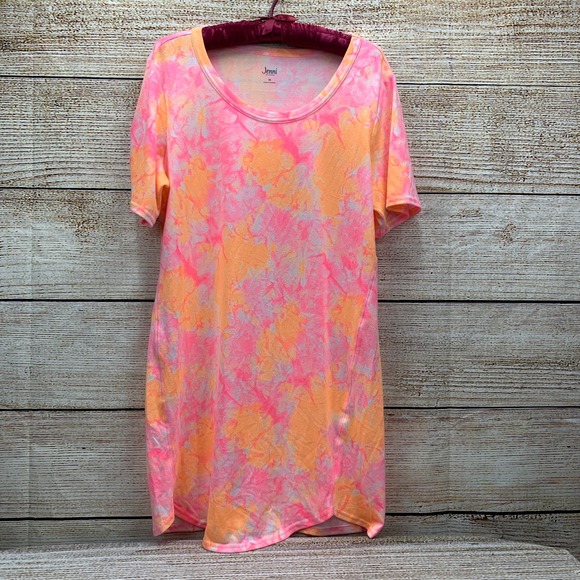 Jenni Intimates Sleepshirt [Size Medium] Tie Dye Short Sleeve Loungewear Top‎ - Picture 1 of 7